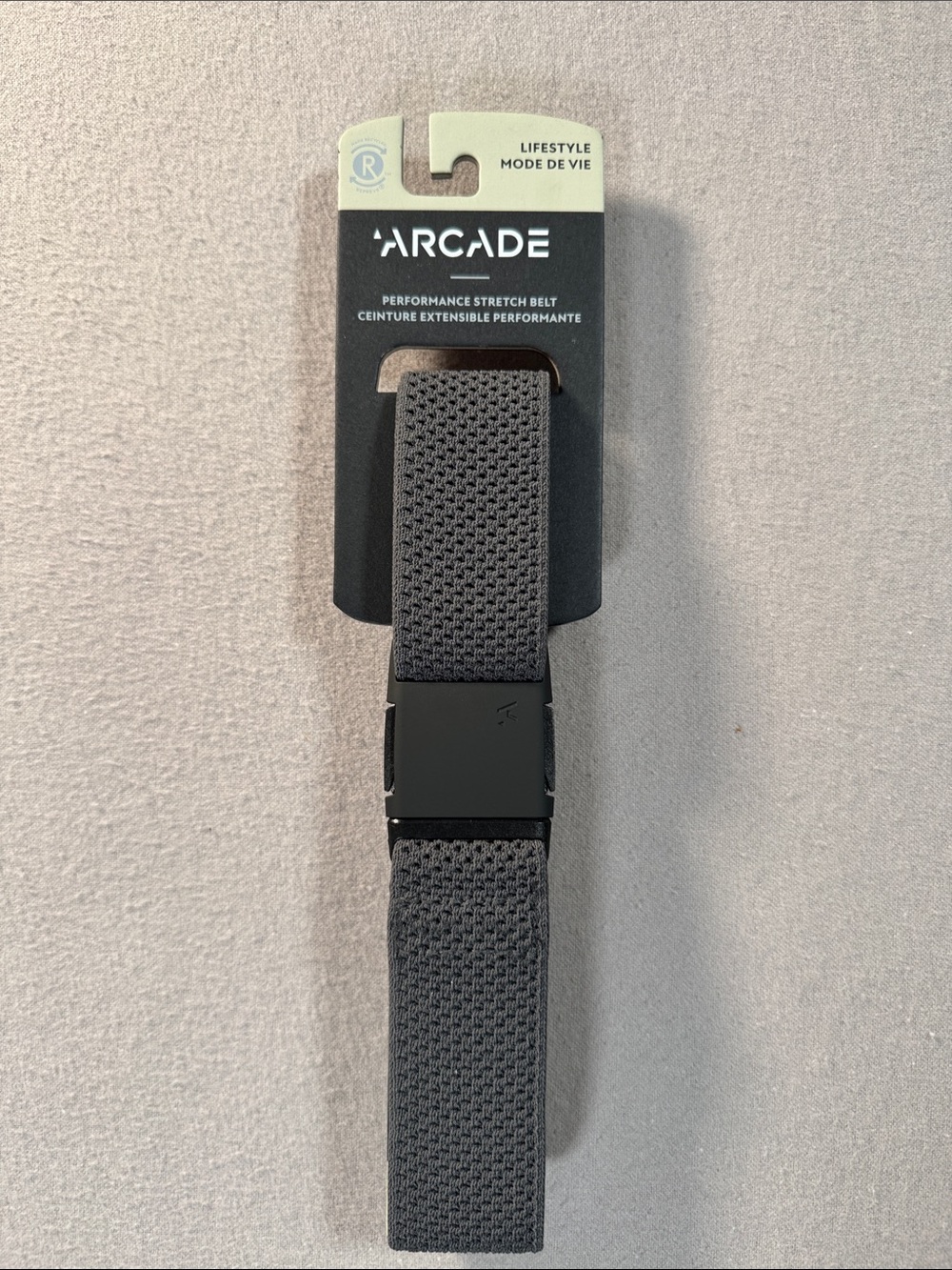 Arcade Momentum Men's Stretch Belt in Charcoal.